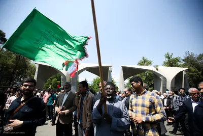 تجمع دانشگاهیان دانشگاه تهران در حمایت از خیزش دانشجویان دانشگاه‌های آمریکا