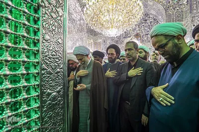 حضور ائمه جماعت در حرم حضرت شاهچراغ علیه‌السلام