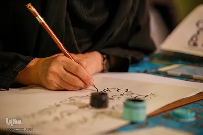 مشق شب قدر در حرم شاهچراغ(ع)