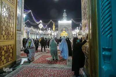 لحظه تحویل سال در حرم مطهر رضوی
