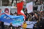 حماسه ماندگار دانشگاهیان دانشگاه تبریز در راهپیمایی ۲۲ بهمن
