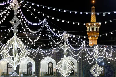 حرم مطهر رضوی در شب عید غدیر