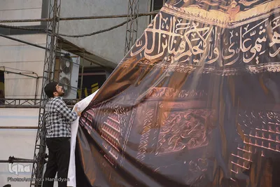 اهواز در هوای غبارگرفته سیاه پوش محرم شد