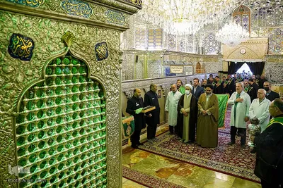 مراسم گلاب شویی ضریح مطهر حرم حضرت شاهچراغ (ع)‎‎