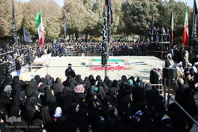 تشییع پیکر دو شهید گمنام در نعمت آباد تهران