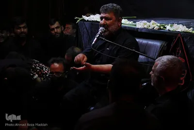 مراسم وداع با پیکر پاسدار شهید محمد اسلامی و بسیجی شهید سجادی‌زاده در شیراز
