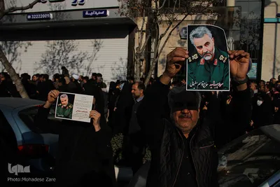 راهپیمایی مردم مشهد در پی شهادت سردار سپهبد شهید قاسم سلیمانی