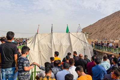 برپایی خیمه‌های عزا در زرقان استان فارس‎‎