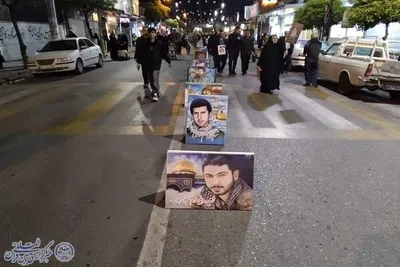 سومین شب از نمایشگاه نقاشی شهدایی در اجتماع شبانه بابلسر