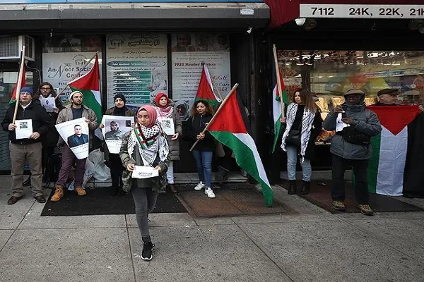 New York'ta İsrail’in Filistinlilere saldırıları protesto edildi