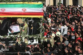 مراسم تشییع ۱۶آتش نشان شهید حادثه  پلاسکو