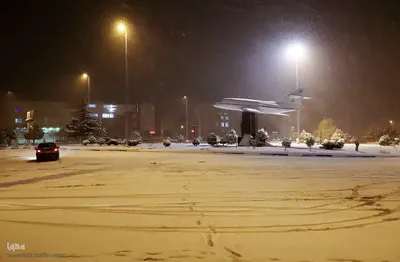بارش شدید برف در اهر