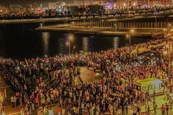 Marroquíes protestan contra atraque de barcos con armas para Israel
