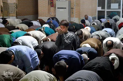 مراسم اعتکاف در مسجد جامع قم