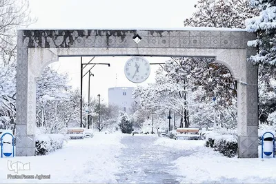بارش برف پاییزی در مشهد