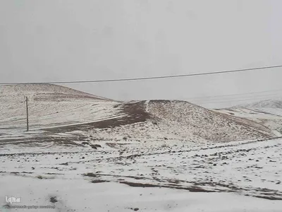 بارش برف در محورهای مواصلاتی شهرستان اهر