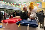 حضور مردم کرج در محل اخذ رای‎