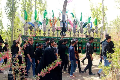 آیین نخل گردانی در روز عاشورا در روستای درخش