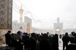 بارش اولین برف زمستانی در مشهد ـ حرم رضوی