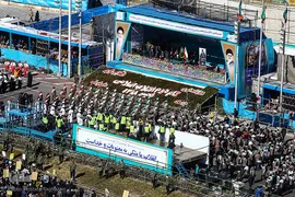 حماسه یوم الله ۲۲ بهمن از نمای برج آزادی