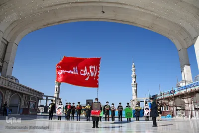 آئین شستشو وتعویض پرچم گنبد مسجد مقدس جمکران