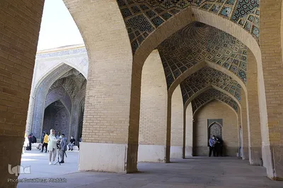 مسافران و گردشگران نوروزی در مسجد نصیرالملک‎‎