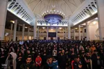 آیین وداع با پیکرهای مطهر چهار شهید گمنام دوران دفاع مقدس در حرم مطهر شاهچراغ(ع)‎