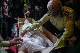 وداع با شهید «مهدی الله‌‌پور» در حرم شاهچراغ(ع)‎