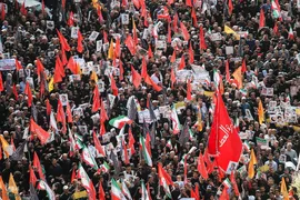 تشییع پیکر ۶۰ شهید اقتدار در تهران