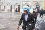 بارش اولین برف زمستانی در مشهد ـ حرم رضوی
