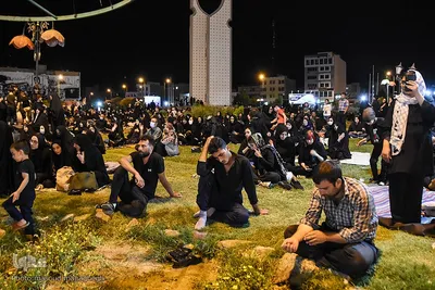 آیین عزاداری شب ششم محرم مسجد امام حسین(ع) سمنان