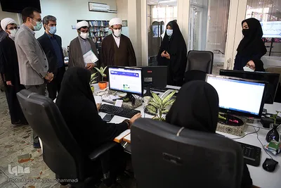 بازدید حجت‌الاسلام والمسلمین مهدی اخوان‌صباغ، رئیس سازمان دارالقرآن الکریم از تحریریه فارسی ایکنا