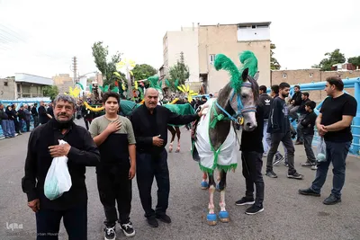 نمایش خیمه سوزان و حرکت نمادین کاروان اسرای کربلا – شهرستان اهر