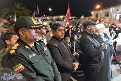 چهل و سومین شب اجتماع مردم انقلابی بابلسر در میدان شهدا