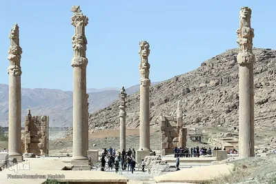 بازدید مسافرین نوروزی از مجموعه جهانی تخت جمشید‎‎