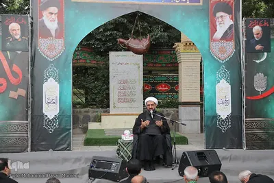 مراسم عزاداری اباعبدالله الحسین(ع) در مزار شهدای گمنام همدان‎