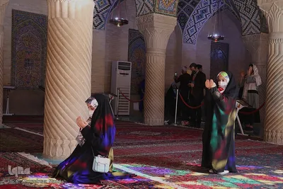 مسافران و گردشگران نوروزی در مسجد نصیرالملک‎‎