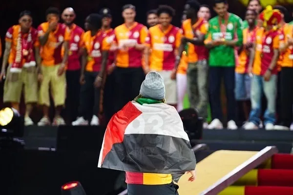 Sokongan ke Palestin di Sambutan Kejuaraan Liga Turki