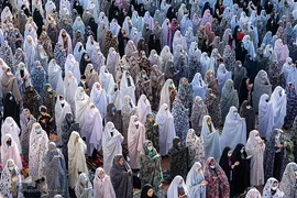 نماز عید فطر در امامزادگان محمد (َع) و سکینه خاتون (س) کرج‎‎