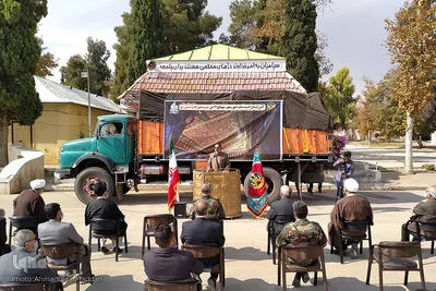 آیین ارسال کتیبه سقف قبور مطهر شهدای 72 تن حرم امام حسین(ع) به کربلای معلی‎‎
