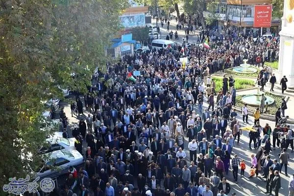 راهپیمایی ضد صهیونیستی مردم شهرستان ساری
