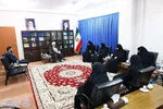 نشست فعالان فرهنگی بنیاد عفاف و حجاب دفتر نماینده ولی فقیه در مازندران با آیت الله محمد باقر  محمدی لائینی  در ساری