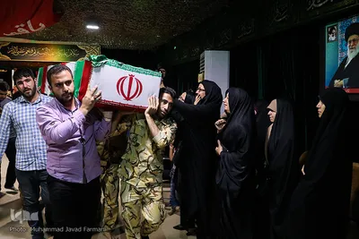 وداع با پیکر شهید مدافع حرم حیدر جلیلوند