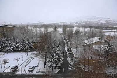 اولین برف زمستانی همدان‎‎