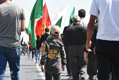 مراسم پیاده‌روی جاماندگان اربعین در شهر یولاگلدی آذربایجان غربی‎