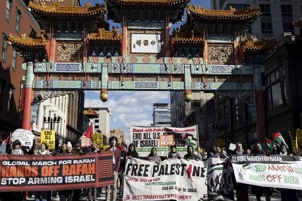 Washington: Protesters Call for Gaza Cease-Fire amid Israeli Onslaught
