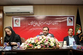 نشست خبری علی اصغر جعفری، رئیس سازمان هنری و امور سینمایی دفاع مقدس