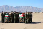 مراسم تشییع پیکر شهدای حادثه سقوط بالگرد در اصفهان
