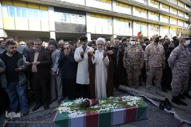 آیین خاکسپاری پیکر مطهر شهید گمنام دوران دفاع مقدس در وزارت تعاون، کار و رفاه اجتماعی