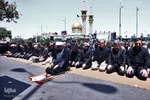 نماز ظهر عاشورا در امامزاده عبدالله (ع) شهرستان همدان